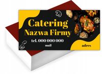 Wizytówki firmowe Foliowane 1000 szt duży wybór wzorów CATERING