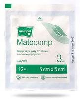 Matocomp kompresy jałowe 5x5 cm 12 warstwowe 3 szt
