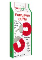 furry fun cuffs red