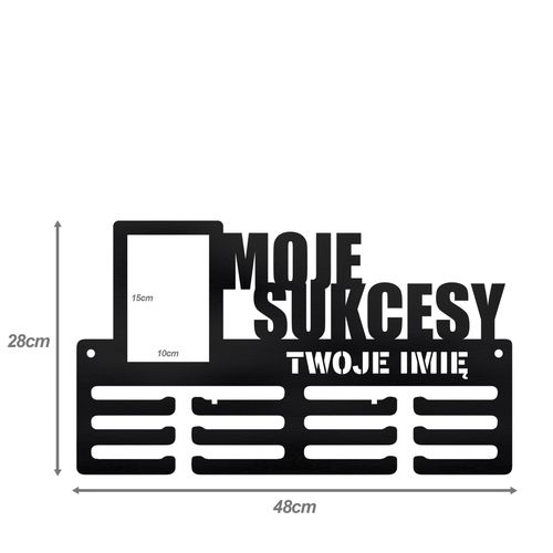 Wieszak na medale i numery startowe MOJE SUKCESY ramka na zdjęcie  424.1 na Arena.pl