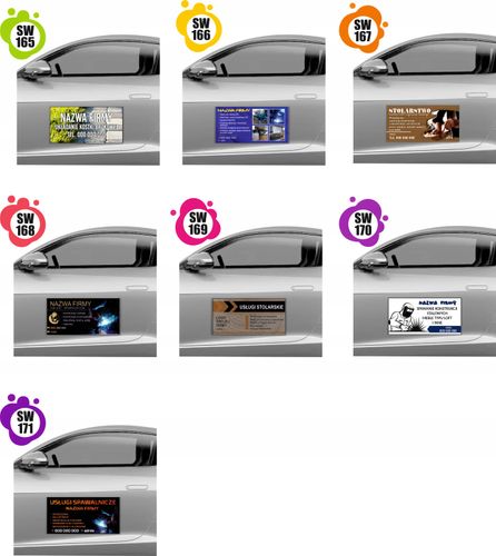 MAGNES NA SAMOCHÓD AUTO MAGNETYCZNA REKLAMA 60X30 usługi brukarskie na Arena.pl