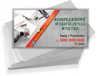 Wizytówki reklamowe firmowe 200 szt różne wzory WYKOŃCZENIA WNĘTRZ
