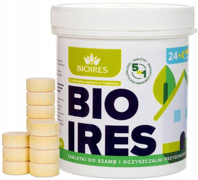 TABLETKI BAKTERIE DO SZAMBA OCZYSZCZALNI BIOIRES 5W1 NA ROK ROZRUCH GRATIS zdjęcie 4