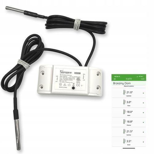 Sonoff wifi czujnik temperatury 2 x DS18B20 1m termostat SUPLA na Arena.pl