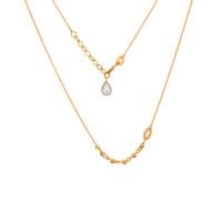 Złoty Naszyjnik Celebrytka Kulki Cyrkonia Grawer