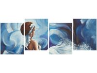 45CM 120 OBRAZ 4 ELEM KOBIETA TAŃCU ŚCIENNY