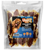 UNIQ PETS przysmaki dla psa uszy królicze faszerowane kaczką 500g