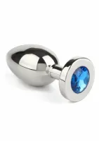 mr. steel jeweled plug medium stalowy z kryształem dekoracyjnym