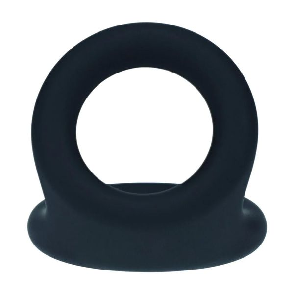 Double O Silicone Cockring - M - Black zdjęcie 6