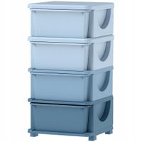 Szafka na zabawki Homcom 311-023V01BU 4 poziomy niebieska