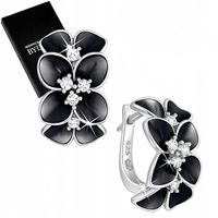 Srebrne kolczyki 925 dla kobiety kwiatki srebro angielskie