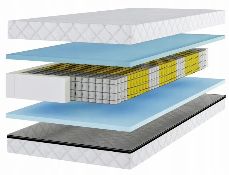 Materac multipocket 100x200 H3 BARI 2x więcej sprężyn zdjęcie 1