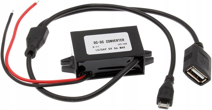 Przetwornica Ładowarka USB 5V 5A 12V 24V Step Down zdjęcie 1