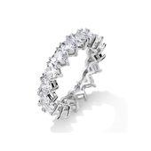 Pierścionek pozłacany cyrkonie stal chirurgiczna platerowana złotem PST866, Rozmiar pierścionków: US7 EU14