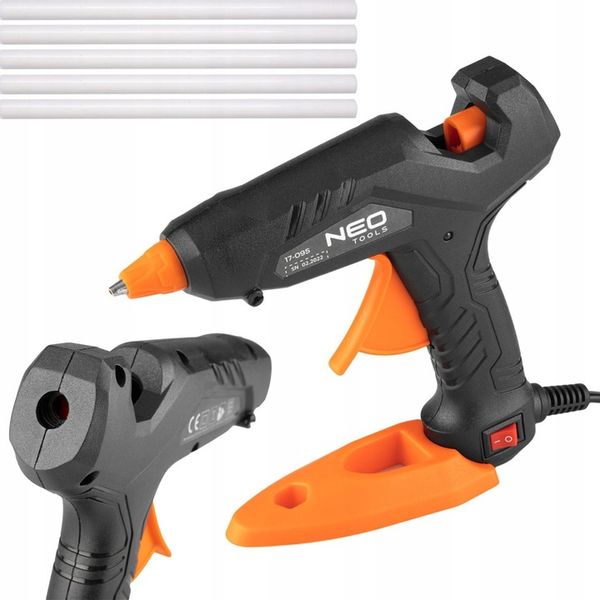 NEO PISTOLET DO KLEJENIA NA GORĄCO 30W SZTYFTY 8mm 17-095 + KLEJ zdjęcie 1