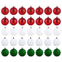 35x Bombki Choinkowe Świąteczne Nietłukące Kolorowe Zestaw Bombek Choinkę