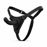 easytoys silicone strap-on system regulowany, silikonowy, czarny, 110 cm