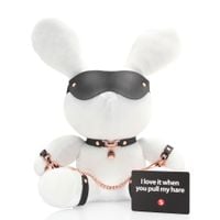 rabbit bondage - velvet - large - white