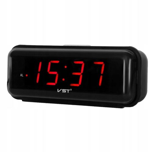 Budzik zegar elektroniczny cyfrowy LED 24h głośny alarm drzemka na Arena.pl