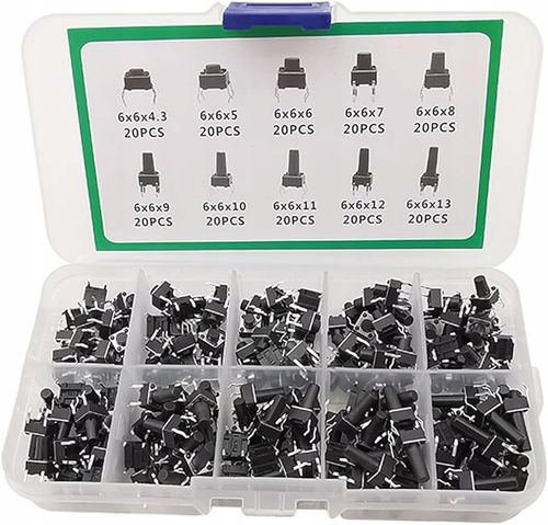 ProRock Tactile Switch 200PCS 6mm Light Touch Assortment na Arena.pl