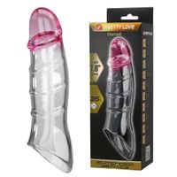 pretty love penis sleeve - damell clear pink