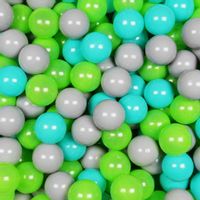 Kulki do zabawy ø7cm 300szt szare, turkusowe, seledynowe