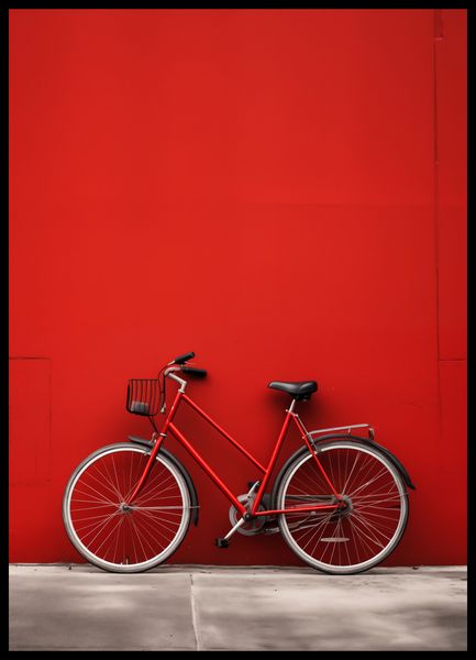 Plakat 50x70cm Czerwony Rower zdjęcie 2