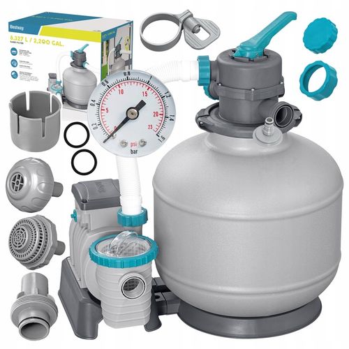 Pompa Piaskowa Filtr do Basenu 8327 l/h Bestway 58499 adapter i węże na Arena.pl