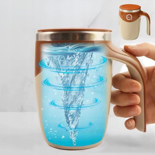 AUTOMATYCZNY KUBEK TERMICZNY 380 ML MAGNETYCZNE MIESZADŁO USB DLA KAWOSZY na Arena.pl