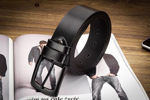 Męski Pas SKÓRZANY do Spodni JEANS szeroki 120cm na Arena.pl