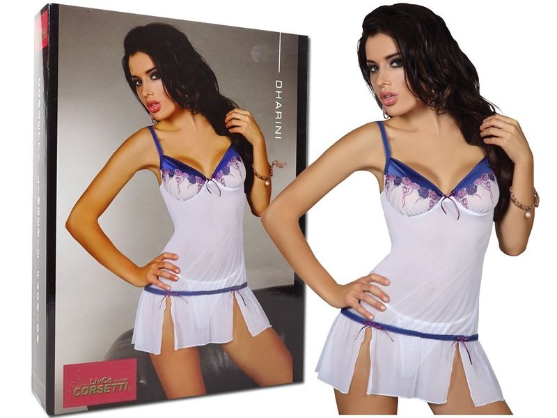 Biała koszulka nocna i stringi bielizna damska L zdjęcie 5