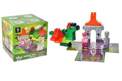 Klocki Konstrukcyjne ”Block&Steps Smok I Zamek” Gra Planszowa 3W1 Qb300-106 na Arena.pl