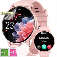 2 x ZEGAREK SMARTWATCH POLSKIE MENU ROZMOWY SPORT SMART WATCH RÓŻOWY WATCH