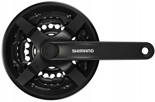 Korba Shimano FC-TY301 42/34/24 170mm 6/7/8rz czarna z osłoną p+l + korki na Arena.pl