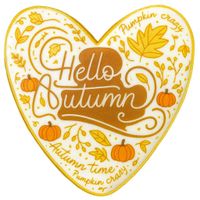 CIASTKO LUKROWANE HALLO AUTUMN ROZ.L SERCE NO.1 JESIEŃ RĘCZNIE ROBIONE