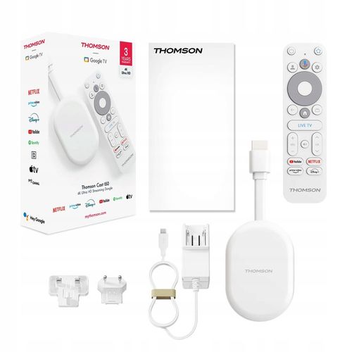 TV Stick THOMSON Cast 150 SMART TV 4K Google TV ANDROID Box Chromecast na Arena.pl