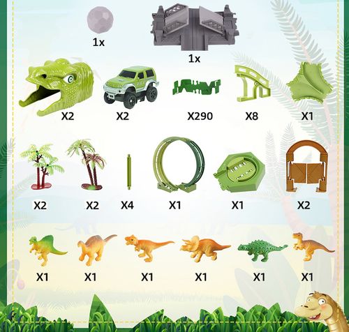 Mega Tor Wyścigowy Dinozaur Park Magic Track 324 elementy na Arena.pl