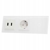 701G2USB-61 WŁĄCZNIK POJEDYN.+GNIAZDO+2XUSB LIVOLO