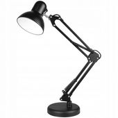 REGULOWANA LAMPKA BIURKOWA LED E27 CZARNA KRESLARSKA