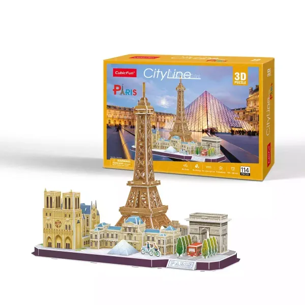 Puzzle 3D, 114 elementów. City Line Paris zdjęcie 1