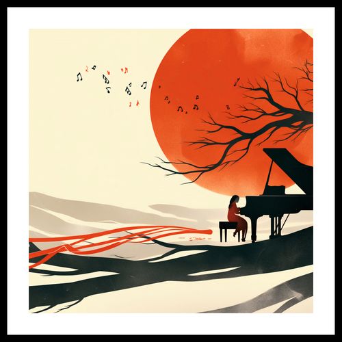 Plakat 60x60cm Pianistka na Arena.pl