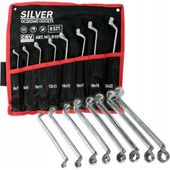 Klucze oczkowe odgięte 6-22 mm zestaw 8 el. SilverTools