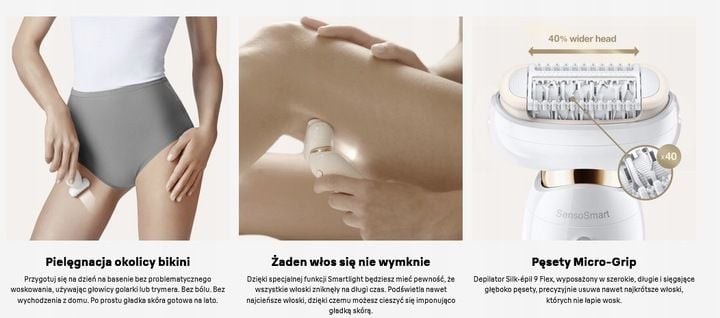 DEPILATOR BRAUN SILK-epil 9 FLEX RUCHOMA GŁOWICA 3D + 3 NASADKI + ETUI zdjęcie 14