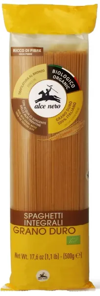 Makaron (semolinowy Razowy) Spaghetti BIO 500 g - Alce Nero zdjęcie 1