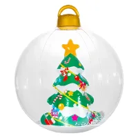 Dmuchana Bombka Świąteczna Dekoracyjna Nadmuchiwana Bożonarodzeniowa 60 cm