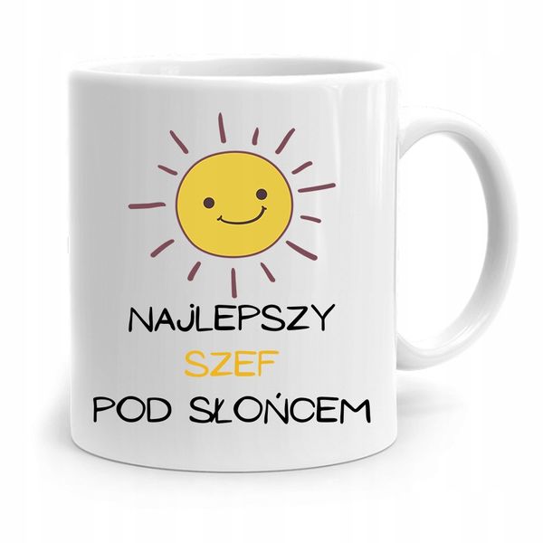 Kubek Prezent Dla Szefa Najlepszy Pod Słońcem Z Nadrukiem Ze Zdjęciem zdjęcie 1