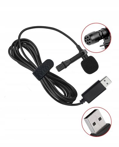 Mikrofon z klipsem gamingowy komputerowy USB M-14 na Arena.pl