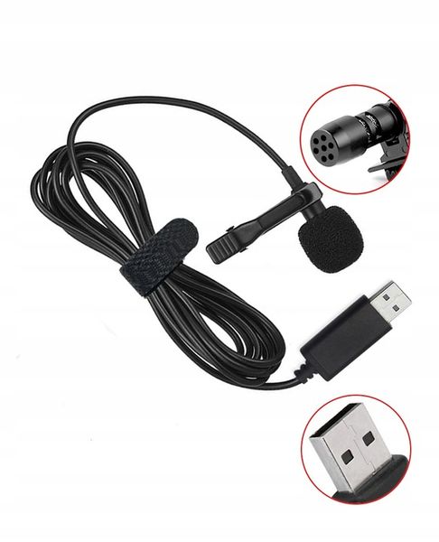 Mikrofon z klipsem gamingowy komputerowy USB M-14 zdjęcie 1