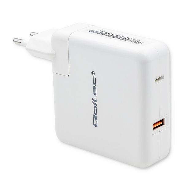 Qoltec Ładowarka GaN FAST 108W 5-20V 3-4.7A USB C Biała zdjęcie 1