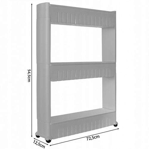 SZAFKA NA KÓŁKACH SKŁADANA WĄSKA PÓŁKA KUCHENNA ŁAZIENKOWA REGAŁ MOBILNY na Arena.pl